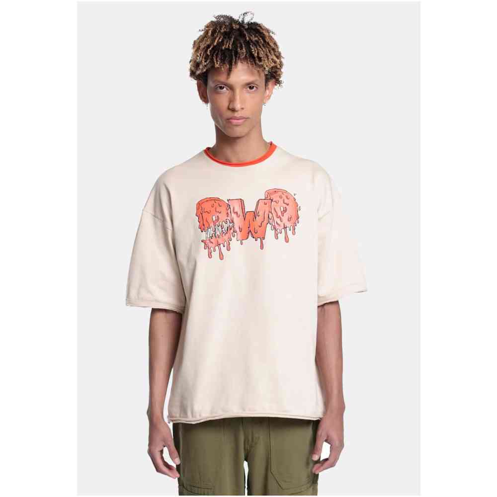 DEF - DWD Drip Logo Unisex Tshirt - Beige